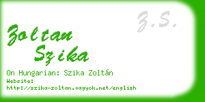 zoltan szika business card