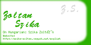 zoltan szika business card